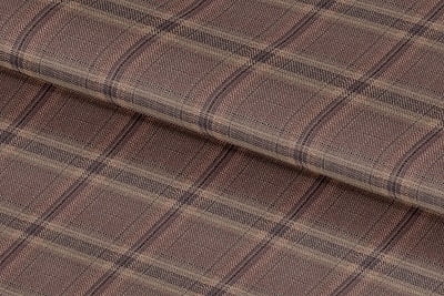 255130-BROWN & SAGE CHECK LINEN