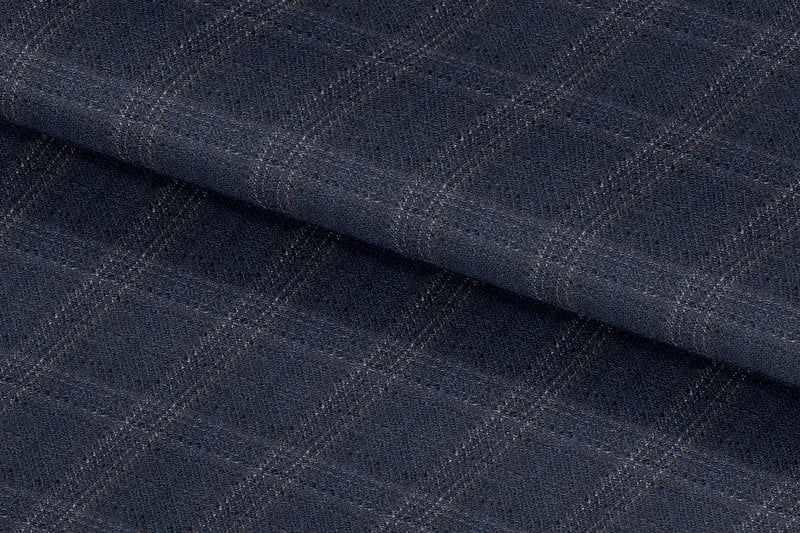 255131-NAVY WITH BROWN CHECK LINEN 255131-NAVY WITH BROWN CHECK LINEN
