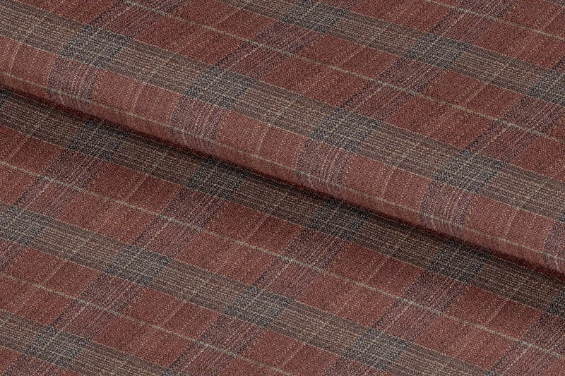 255136-BURNT ORANGE & NAVY CHECK LINEN 255136-BURNT ORANGE & NAVY CHECK LINEN