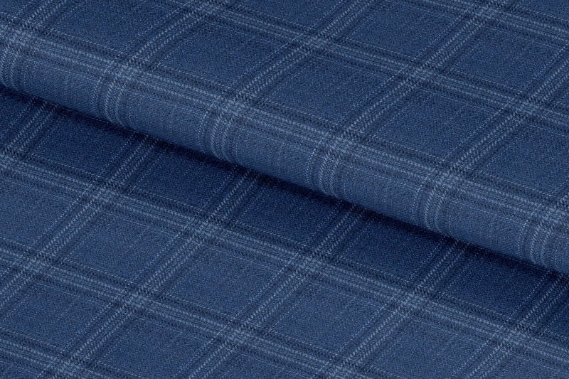 255138-BLUE CHECK LINEN 255138-BLUE CHECK LINEN