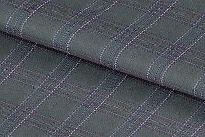 255144-GREEN WITH LIGHT PINK CHECK LINEN