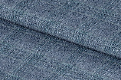 255151-LIGHT BLUE & GREEN CHECK LINEN
